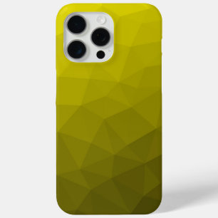 Yellow dark ombre gradient geometric mesh pattern iPhone 15 pro max case