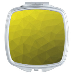 Yellow dark ombre gradient geometric mesh pattern compact mirror