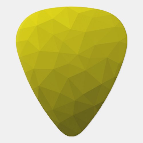 Yellow dark ombre gradient geometric mesh pattern guitar pick