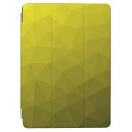 Yellow dark ombre gradient geometric mesh pattern iPad air cover