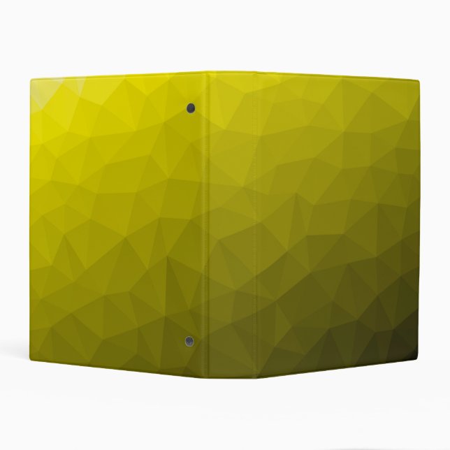 Yellow dark ombre gradient geometric mesh pattern mini binder (Background)