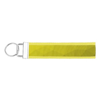 Yellow Dark Ombre Gradient Geometric Mesh Pattern Wrist Keychain by PLdesign at Zazzle