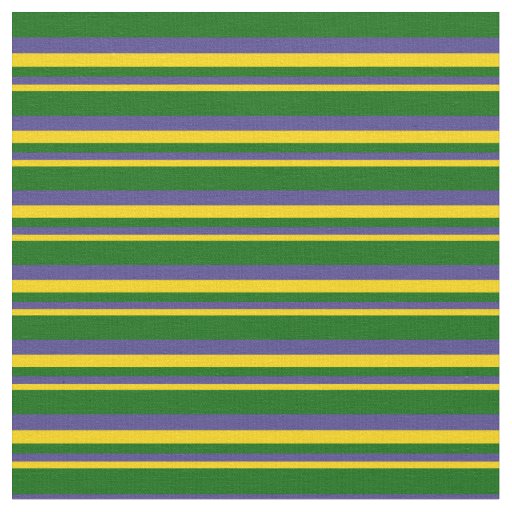 Yellow, Dark Slate Blue & Dark Green Lines Fabric