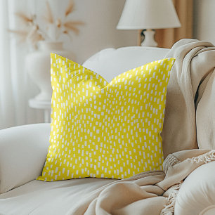 Yellow Dashingly Bright Throw Pillow