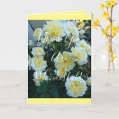 Yellow David Austin Roses Rose Garden flowers Card (Yellow Flower)