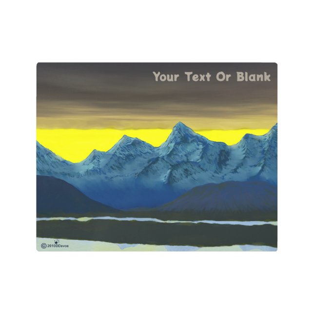 Yellow Dawn North Metal Print (Front)