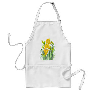 Yellow Day Lillies Adult Apron