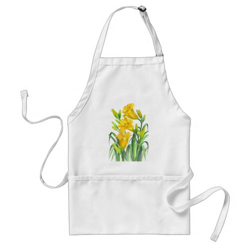 Yellow Day Lillies Adult Apron