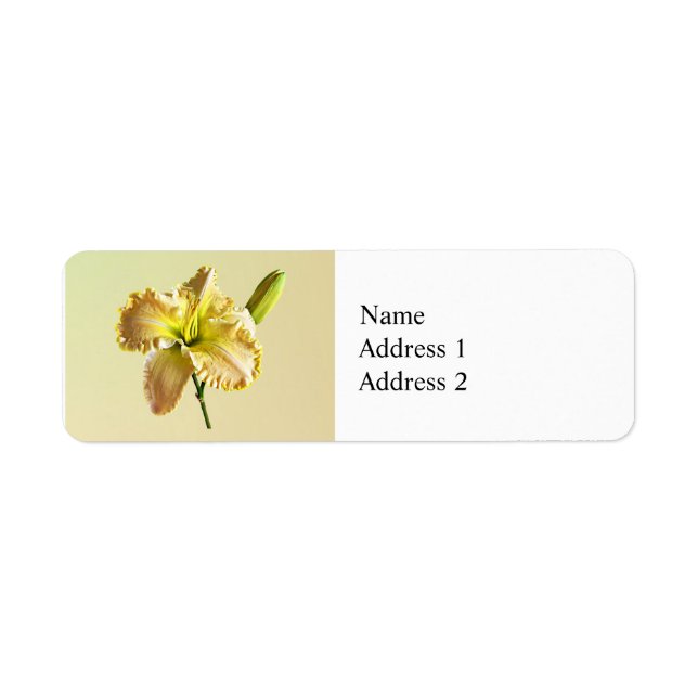 Yellow Day Lily Label (Front)