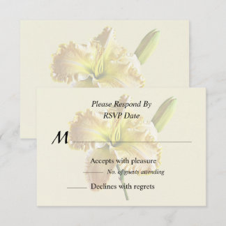 Yellow Day Lily RSVP Card
