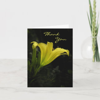 Yellow Day Lily Thank You Card
