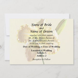 Yellow Day Lily Wedding Supplies Invitation