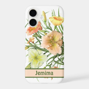 Yellow Daylilies Botanical Art Personalized iPhone 17 Case