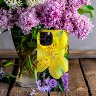 Yellow Daylilies & Purple Lilac Flowers iPhone 17 Pro Max Case
