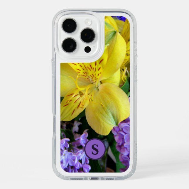 Yellow Daylilies & Purple Lilac Flowers Speck iPhone Case (Front)