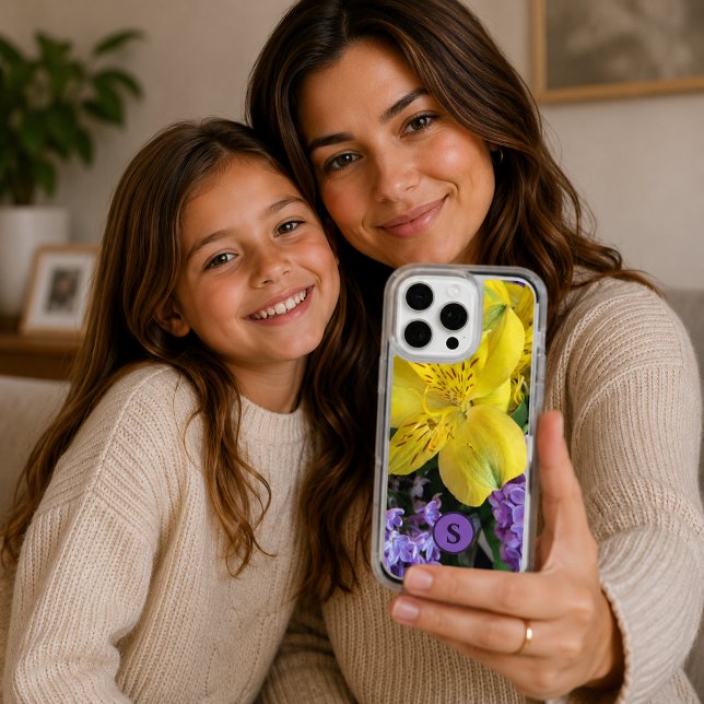 Yellow Daylilies & Purple Lilac Flowers Speck iPhone Case (Yellow Daylilies & Purple Lilac Flowers Speck iPhone Case)