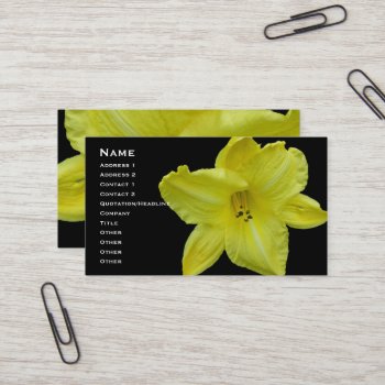 Yellow Daylily Coordinating Items Business Card by CarolsCamera at Zazzle