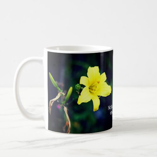 Yellow Daylily Inspirational Quote Mug