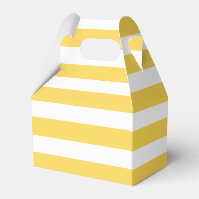Yellow Deckchair Stripes Favor Boxes (Back Side)