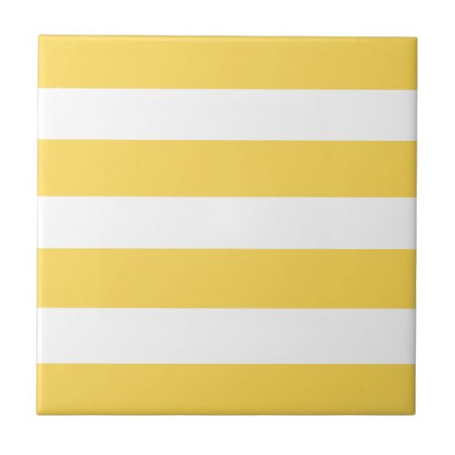 Yellow Deckchair Stripes Tile