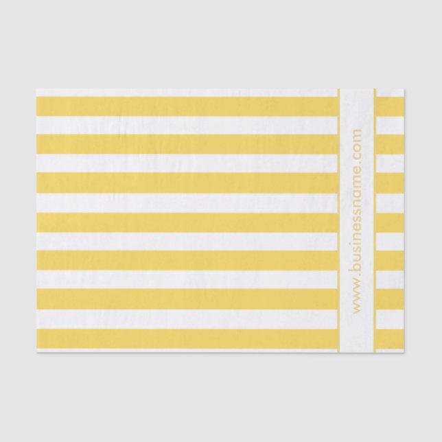 Yellow Deckchair Stripes Tissue Paper (Front)