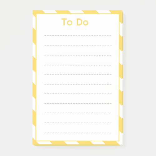Yellow Deckchair Stripes To Do List Post_it Notes