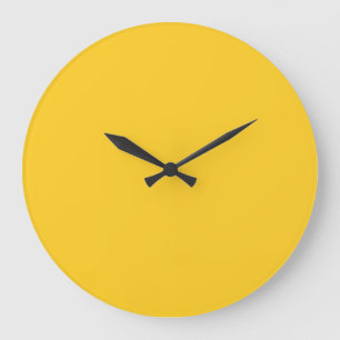 Yellow deep rich saturated solid sunshine large clock