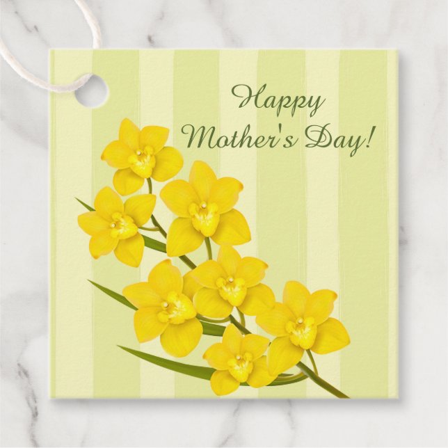 Yellow Delight Favor Tags (Front)