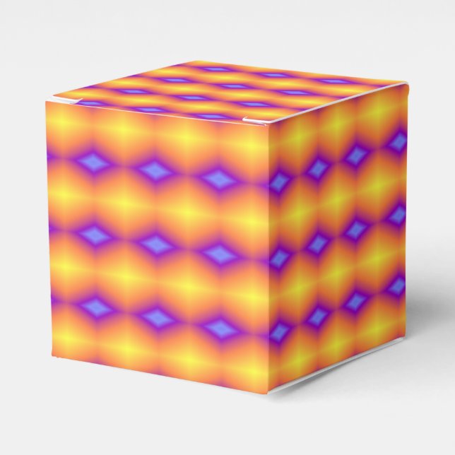 Yellow diamond color blast favor boxes (Front Side)