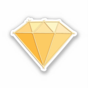 Yellow Diamond Gemstone Jewelry. 50 Golden Wedding Sticker