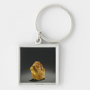 Yellow diamond in the rough keychain