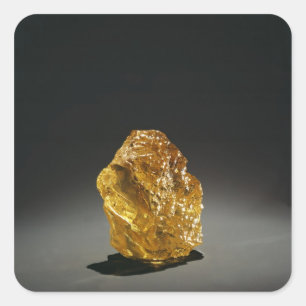 Yellow diamond in the rough square sticker