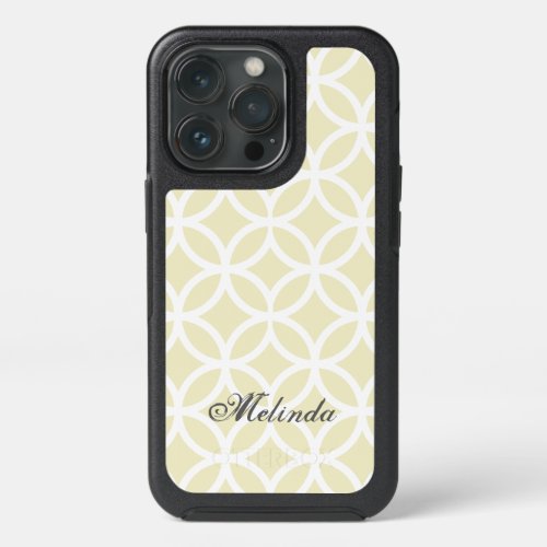 Yellow Diamond Pattern Personalized iPhone 13 Pro Case