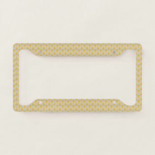 Yellow diamonds license plate frame