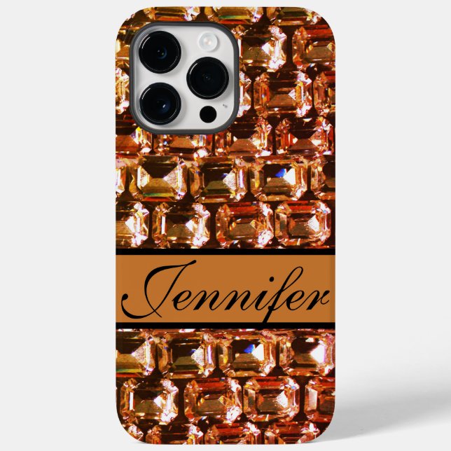 Yellow diamonds,  orange diamonds , gemstone   Case-Mate iPhone case (Back)