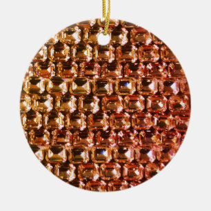 Yellow diamonds, orange diamonds , gemstone ceramic ornament