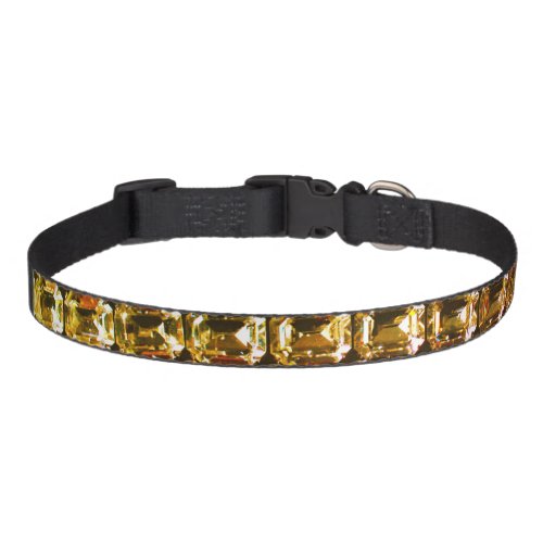 Yellow diamonds  orange diamonds  gemstone   pet collar