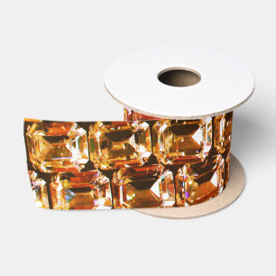 Yellow diamonds yellow gems yellow rhinestones  satin ribbon