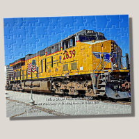 Yellow Diesel Locomotive Train - Add Name 