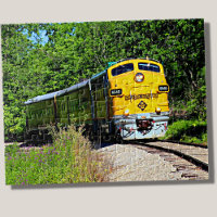 Yellow Diesel Train Engine Locomotive Railroad