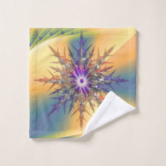 Yellow & Dimond Flower Modern Wash Cloth