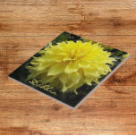 Yellow Dinner Plate Dahlia Floral Ceramic Tile<br><div class="desc">Ceramic tile that features the photo image of a huge,  yellow Dinner Plate Dahlia flower. A lovely,  floral design! Select your tile size. Makes a great kitchen trivet!</div>