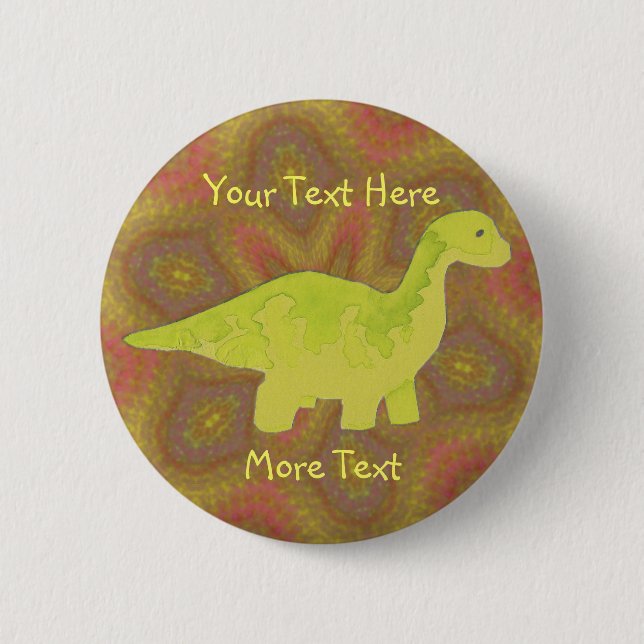 Yellow Dino Button (Front)