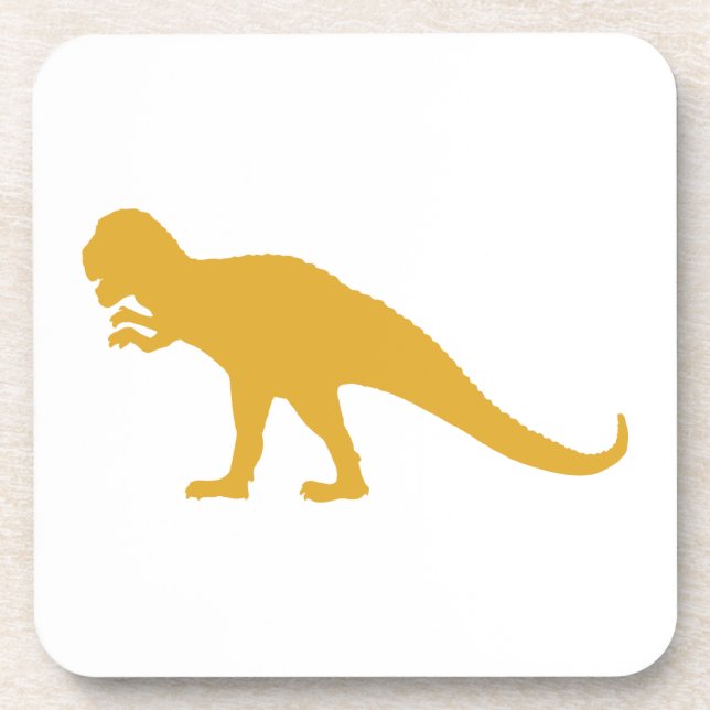 Yellow Dinosaur Drink Coaster (Front)