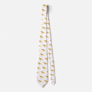 Yellow Dinosaur pattern Neck Tie