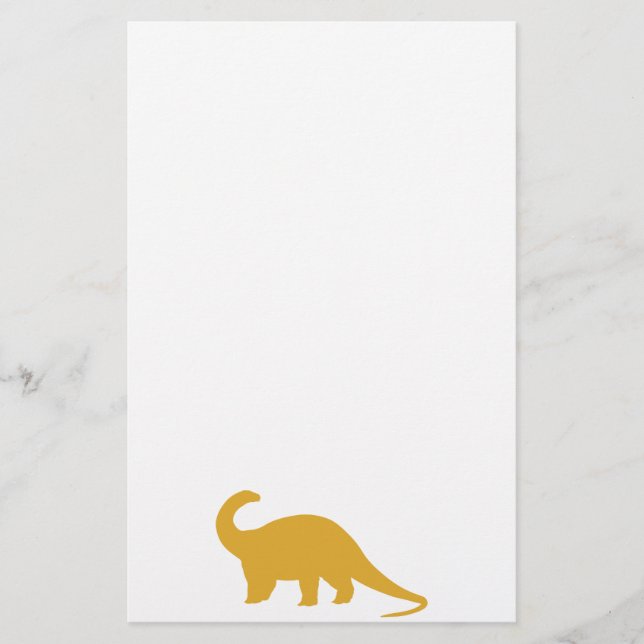 Yellow Dinosaur Stationery (Front)