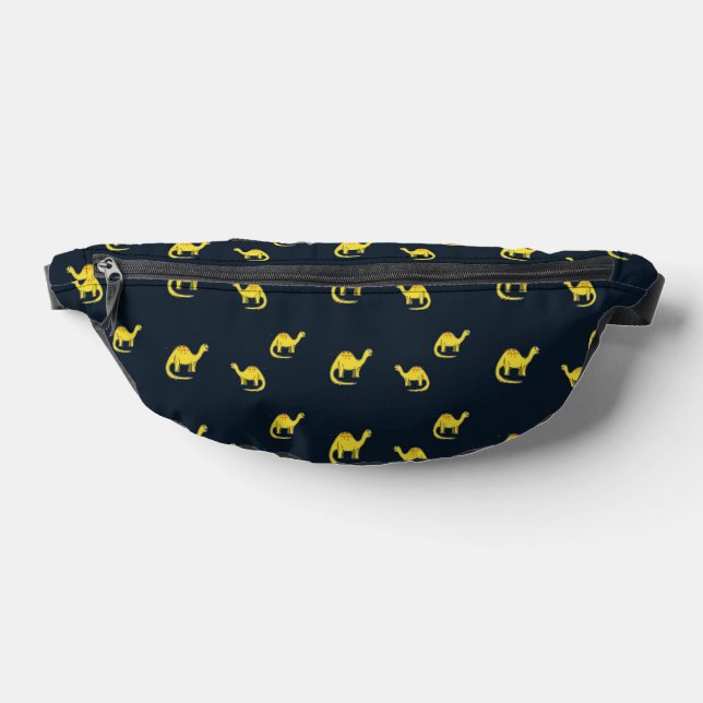 Yellow dinosaurs on blue fanny pack (Lay Down)