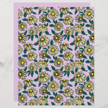 Yellow Ditsy Floral Pattern