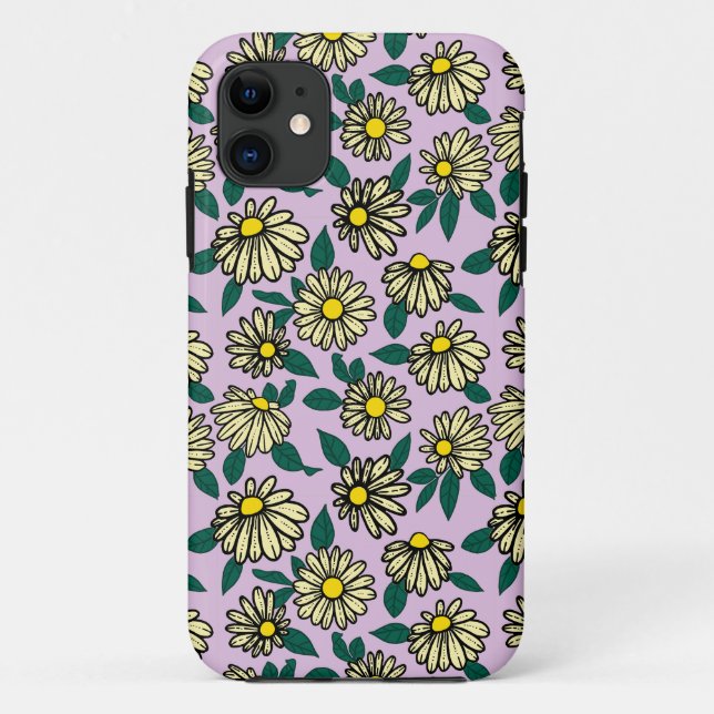 Yellow Ditsy Floral Seamless Pattern Case-Mate iPhone Case (Back)