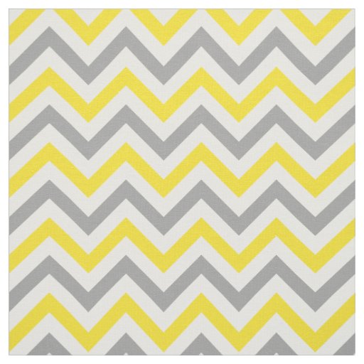 Yellow, Dk Gray, White LG Chevron ZigZag Sz6 Fabric